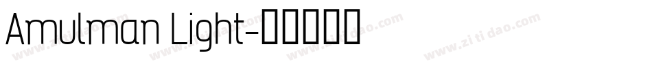Amulman Light字体转换